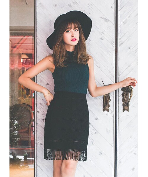 gracegift（グレースギフト）の「韓國纖細感立領針織背心（トップス・レディース・白/酒紅/深綠・F）」の21枚目の写真