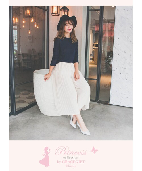 gracegift（グレースギフト）の「韓國百搭細針織棉質上衣（トップス・レディース・白/深藍・F）」の15枚目の写真