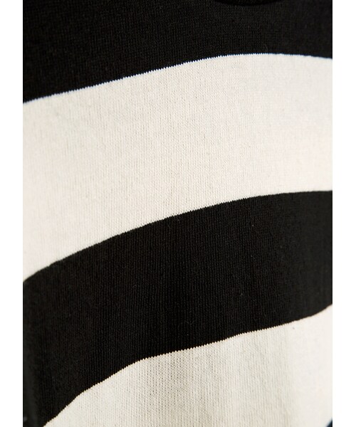 gracegift（グレースギフト）の「韓國簡單生活棉質橫條紋寬版上衣（トップス・レディース・綠/黑・F）」の13枚目の写真