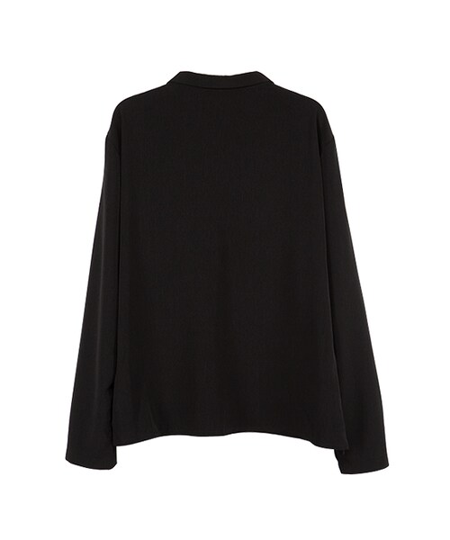 gracegift（グレースギフト）の「韓國戀秋流蘇口袋雪紡上衣（トップス・レディース・白/黑・F）」の12枚目の写真