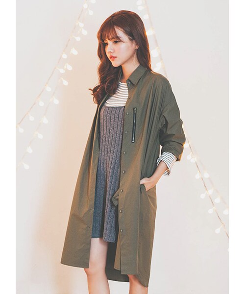 gracegift（グレースギフト）の「韓國清新學院直條針織背心洋裝（その他・レディース・綠/灰・F）」の13枚目の写真