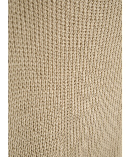 gracegift（グレースギフト）の「韓國隨興慵懶側開岔長版針織背心（トップス・レディース・杏/灰・F）」の3枚目の写真