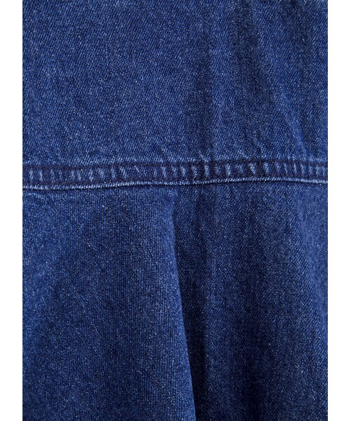 gracegift（グレースギフト）の「韓國復古柔美高腰傘擺牛仔及膝裙（スカート・レディース・藍・S/M）」の3枚目の写真