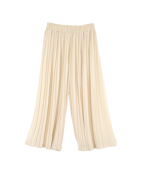 gracegift（グレースギフト）の「韓國浪漫柔美飄逸雪紡百摺寬褲（パンツ・レディース・杏・F）」の2枚目の写真