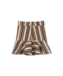 gracegift | 韓國浪漫情調幾何高腰傘裙(スカート)