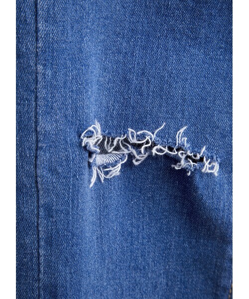 gracegift（グレースギフト）の「韓國完美激瘦小抓破窄管牛仔褲（パンツ・レディース・藍・S/M/L）」の3枚目の写真