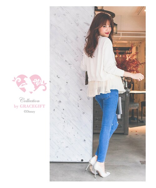 gracegift（グレースギフト）の「韓國完美激瘦小抓破窄管牛仔褲（パンツ・レディース・藍・S/M/L）」の6枚目の写真