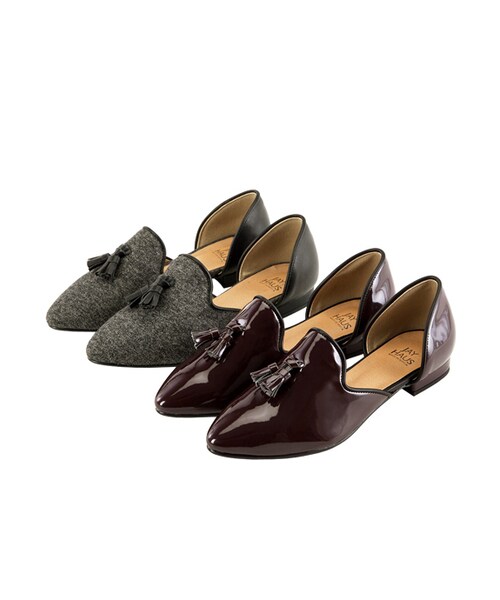 gracegift(グレースギフト)の「韓國尖頭流蘇側鏤空樂福鞋(その他・レディース・灰/酒紅・36/37/38/39/40)」の10枚目の写真