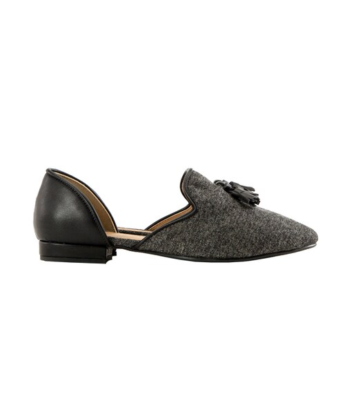 gracegift(グレースギフト)の「韓國尖頭流蘇側鏤空樂福鞋(その他・レディース・灰/酒紅・36/37/38/39/40)」の2枚目の写真