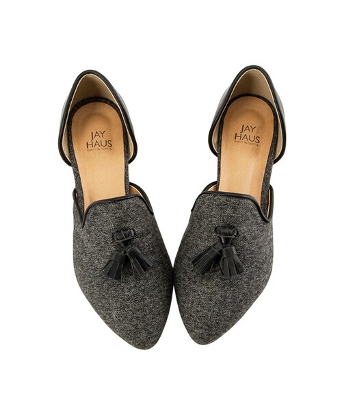 gracegift(グレースギフト)の「韓國尖頭流蘇側鏤空樂福鞋(その他・レディース・灰/酒紅・36/37/38/39/40)」の3枚目の写真