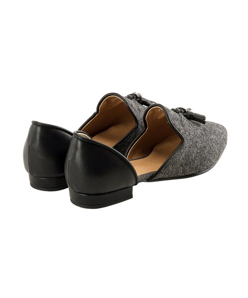 gracegift(グレースギフト)の「韓國尖頭流蘇側鏤空樂福鞋(その他・レディース・灰/酒紅・36/37/38/39/40)」の4枚目の写真