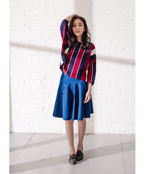 gracegift(グレースギフト)の「韓國尖頭流蘇側鏤空樂福鞋(その他・レディース・灰/酒紅・36/37/38/39/40)」の6枚目の写真