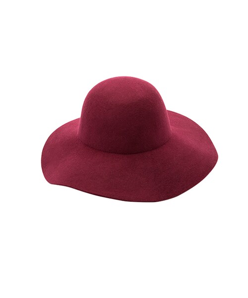 gracegift（グレースギフト）の「韓國輕法優雅素色毛呢女優帽（帽子・レディース・深灰/酒紅/黑・F）」の4枚目の写真