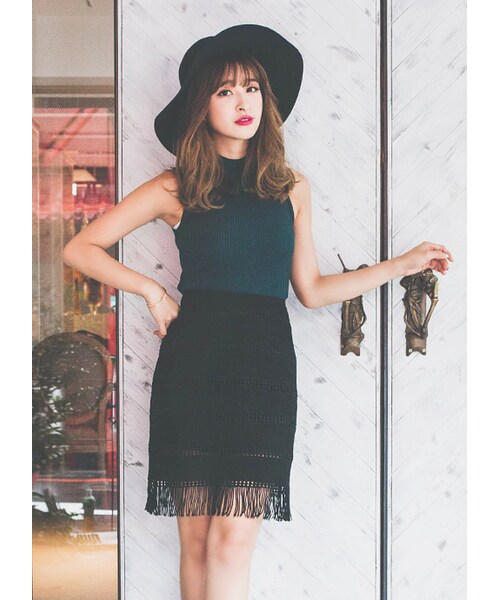 gracegift（グレースギフト）の「韓國輕法優雅素色毛呢女優帽（帽子・レディース・深灰/酒紅/黑・F）」の16枚目の写真