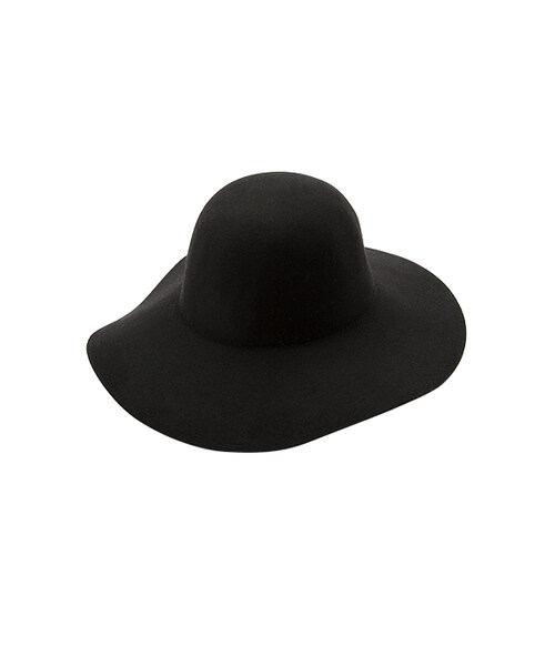 gracegift（グレースギフト）の「韓國輕法優雅素色毛呢女優帽（帽子・レディース・深灰/酒紅/黑・F）」の12枚目の写真