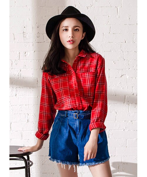 gracegift（グレースギフト）の「韓國法式名伶蝴蝶結緞帶紳士帽（帽子・レディース・酒紅/黑/駝・F）」の8枚目の写真