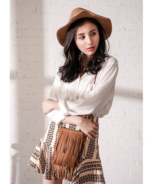 gracegift（グレースギフト）の「韓國法式名伶蝴蝶結緞帶紳士帽（帽子・レディース・酒紅/黑/駝・F）」の12枚目の写真