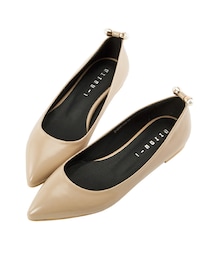 gracegift | 韓國後寶石尖頭平底鞋(シューズ)