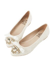 gracegift | 貝兒玫瑰寶石平底鞋(シューズ)