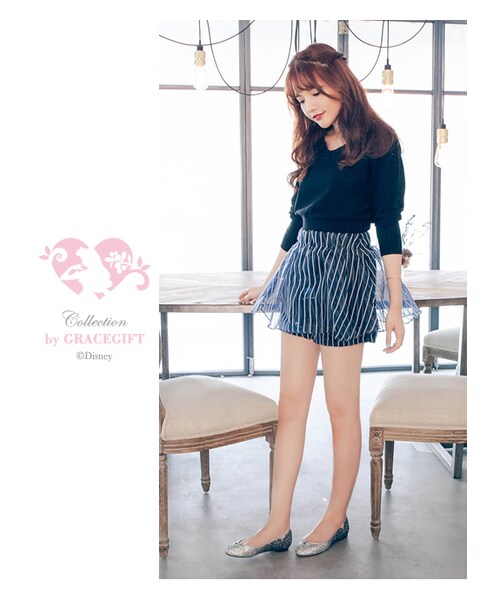 gracegift(グレースギフト)の「睡美人心鑽漸層平底鞋(シューズ・レディース・黑・35/36/37/38/39/40/41)」の7枚目の写真