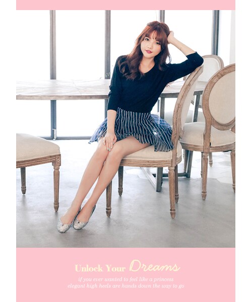 gracegift(グレースギフト)の「睡美人心鑽漸層平底鞋(シューズ・レディース・黑・35/36/37/38/39/40/41)」の10枚目の写真