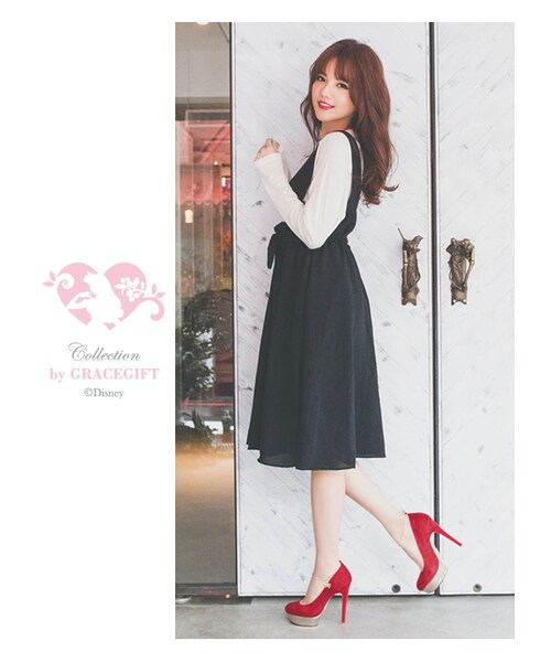 gracegift（グレースギフト）の「公主2way不對稱踝鍊跟鞋（シューズ・レディース・正紅・35/36/37/38/39/40/41）」の8枚目の写真