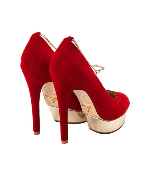 gracegift（グレースギフト）の「公主2way不對稱踝鍊跟鞋（シューズ・レディース・正紅・35/36/37/38/39/40/41）」の4枚目の写真