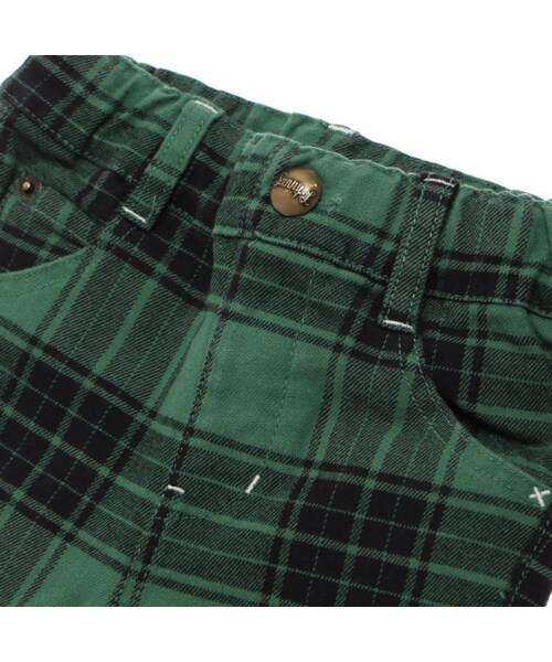 apres les cours（アプレレクール）の「チェック＆無地スキニーパンツ（パンツ・キッズ・ブラック/グリーン/マスタード・80/90/100/110/120/130/140）」の8枚目の写真