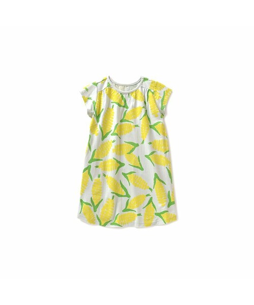 Ano Ne アノネ の げんきいっぱい ベジ フルーツワンピース グレイ イエロー ワンピース Wear