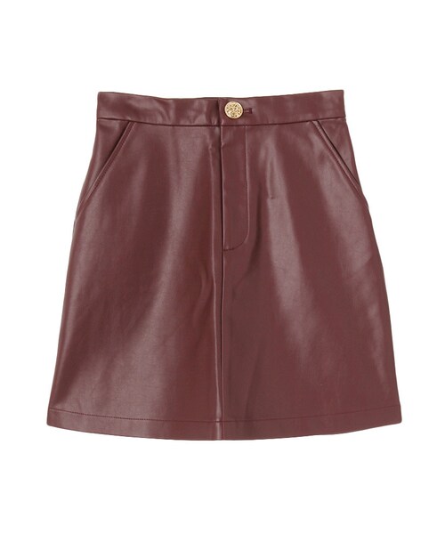 EVRIS（エヴリス）の「フェイクレザー台形スカート（スカート・レディース・ブラック/ボルドー・S/M）」の13枚目の写真