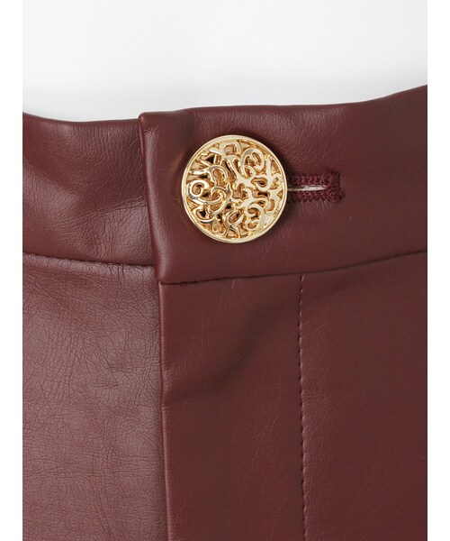 EVRIS（エヴリス）の「フェイクレザー台形スカート（スカート・レディース・ブラック/ボルドー・S/M）」の10枚目の写真