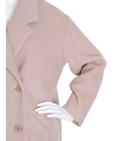 merry jenny（メリージェニー）の「ブークレコクーンコート（ジャケット/アウター・レディース・グレー/ブラック/アイスブルー/ベージュ・F）」の13枚目の写真