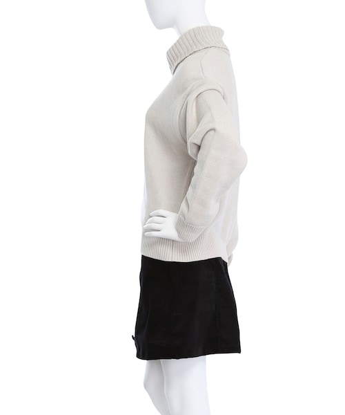 merry jenny（メリージェニー）の「キューピッドタートルニット（トップス・レディース・アイボリー/ブラック/オレンジ/ブルー・F）」の8枚目の写真