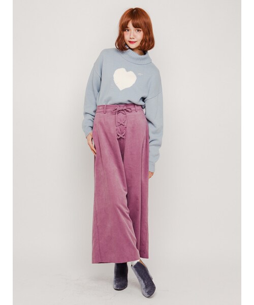 merry jenny（メリージェニー）の「キューピッドタートルニット（トップス・レディース・アイボリー/ブラック/オレンジ/ブルー・F）」の6枚目の写真