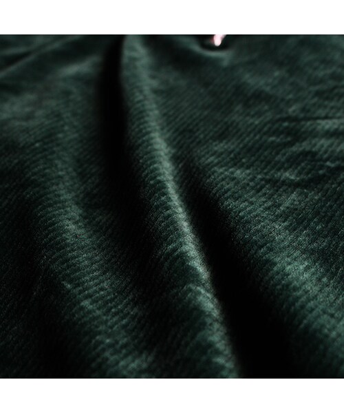 Vintage Clothing（ヴィンテージクロージング）の「Velour Corduroy Half Zip Tee（トップス・Dark Green・One）」の6枚目の写真