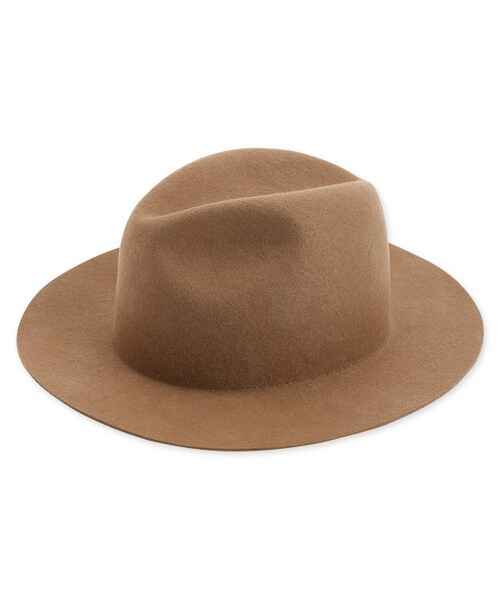 ADAM ET ROPE'（アダムエロペ）の「ウールレギュラー中折れハット（ファッション雑貨・メンズ・ブラック/グレー/キャメル・F）」の4枚目の写真