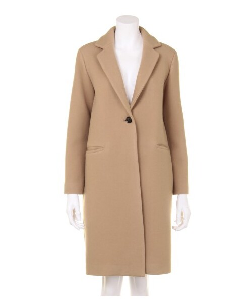 FRAY I.D（フレイアイディー）の「ウールロングチェスターコート（ウールコート・レディース・LBLU/CML/GRY・0/1）」の2枚目の写真