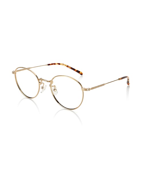 JINS（ジンズ）の「【JINS CLASSIC -Metal-】メタル（メガネ・レディース・ワイン/ライトブラウンササ/ブラウンデミ/ゴールド・49□20-146○42 (Smallのみ)）」の4枚目の写真