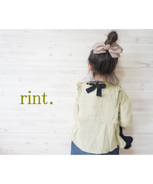 no brand（ノーブランド）の「＊9月8日12:00発売＊バックリボンブラウス　カーキ《90～130》（シャツ/ブラウス・キッズ・その他）」の4枚目の写真