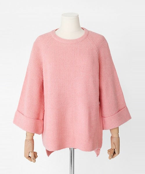 DHOLIC(ディーホリック)の「ワイドスリーブニットプルオーバー(ニット/セーター・レディース・オリーブグリーン/グレー/ピンク/ブラック/ベージュ/ホワイトアイボリー/ミント・FREE)」の7枚目の写真