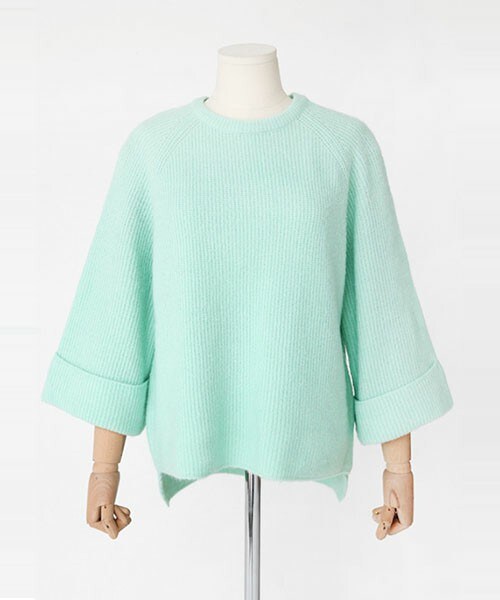 DHOLIC(ディーホリック)の「ワイドスリーブニットプルオーバー(ニット/セーター・レディース・オリーブグリーン/グレー/ピンク/ブラック/ベージュ/ホワイトアイボリー/ミント・FREE)」の6枚目の写真