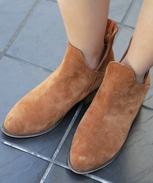 DHOLIC | リアルスエードVカットディテールアンクルブーツ(ブーツ)