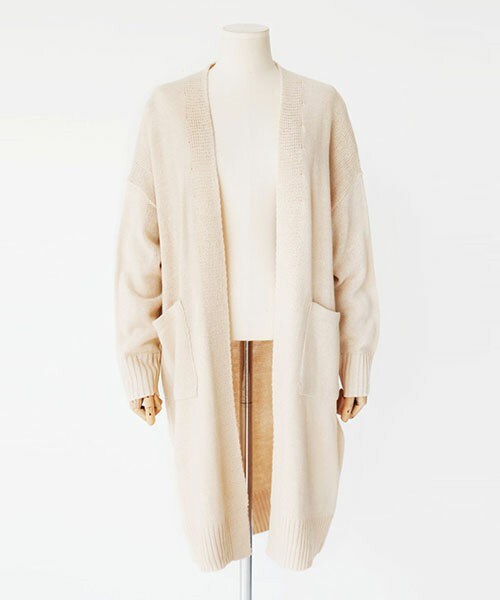 DHOLIC（ディーホリック）の「ルーズフィットオープンニットカーディガン（カーディガン/ボレロ・レディース・グリーン/ブラック/ベージュ/ワイン・FREE）」の4枚目の写真