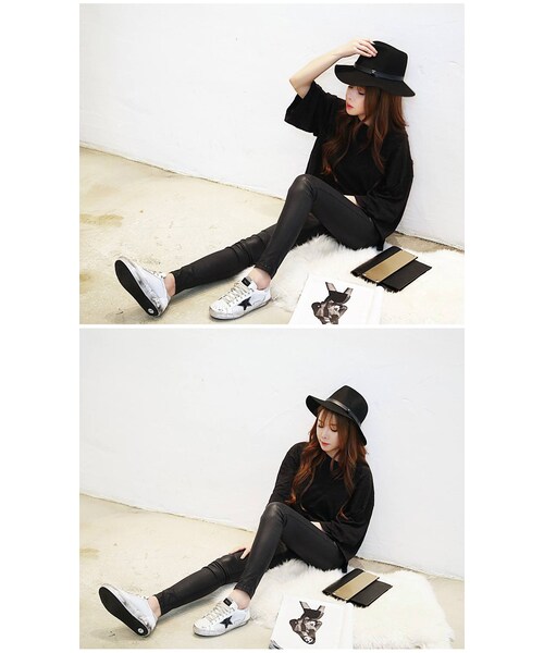 Aco Design（アコデザイン）の「ストレッチ スキニーパンツ 黒/フェイクレザー パンツ/コーティング スキニー（その他パンツ・レディース・ブラック・25-30）」の5枚目の写真