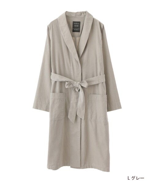 w closet（ダブルクローゼット）の「コーデュロイガウンコート（ジャケット/アウター・レディース・Lグレー/オレンジベージュ/ブラック・FREE）」の4枚目の写真