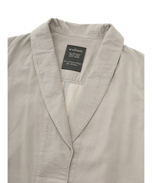 w closet（ダブルクローゼット）の「コーデュロイガウンコート（ジャケット/アウター・レディース・Lグレー/オレンジベージュ/ブラック・FREE）」の7枚目の写真