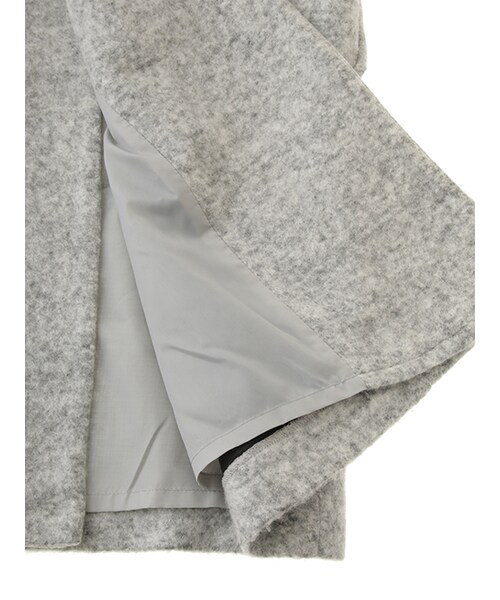 w closet(ダブルクローゼット)の「【予約】ブークレ起毛フードコート(ジャケット/アウター・レディース・ベージュ/グレー/ネイビー・FREE)」の10枚目の写真