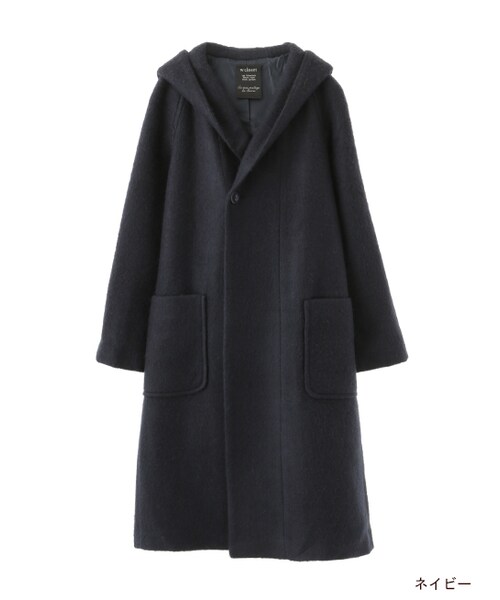 w closet(ダブルクローゼット)の「【予約】ブークレ起毛フードコート(ジャケット/アウター・レディース・ベージュ/グレー/ネイビー・FREE)」の3枚目の写真