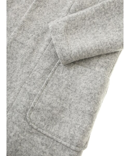 w closet(ダブルクローゼット)の「【予約】ブークレ起毛フードコート(ジャケット/アウター・レディース・ベージュ/グレー/ネイビー・FREE)」の8枚目の写真