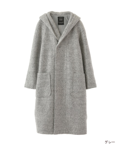 w closet(ダブルクローゼット)の「【予約】ブークレ起毛フードコート(ジャケット/アウター・レディース・ベージュ/グレー/ネイビー・FREE)」の1枚目の写真